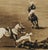 Classic polo photograph depicting a pair of players involved in a heady collision Photo Sz: x 10 3/4"H x 13 1/2"W Frame...