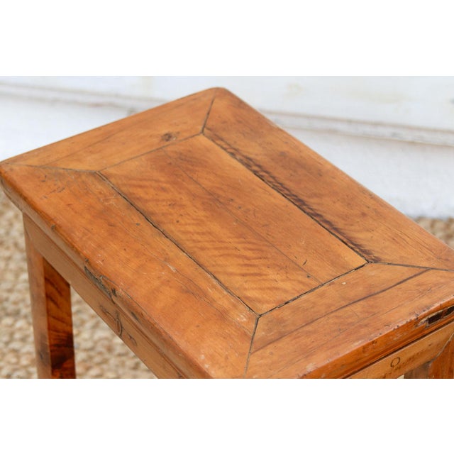 Pair of Antique Chinese Rectangular Stools For Sale - Image 9 of 11