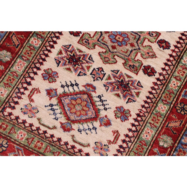 Beige Tribal Super Kazak Beige/Red Wool Rug - 2'0'' X 2'11'' For Sale - Image 8 of 8