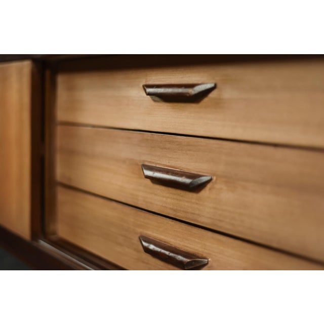 This classic sideboard was made in Denmark during the 1970s. It is made of extremely interesting and rare exotic wood. The...