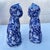 Chinoiserie Staffordshire Style Blue and White Chintz Cat Figures- A Pair For Sale - Image 3 of 3
