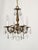 Offered for your consideration is an Antique 4 Arm 4 Light Glowing Graceful Brass Cut Lead Glass Crystal Chandelier. The...