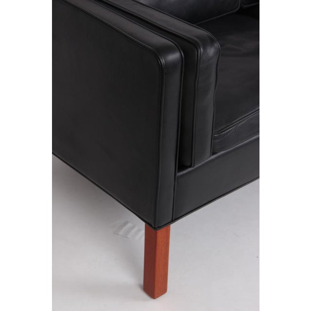 Black Leather Model 2212 Sofa by Børge Mogensen for Fredericia, 2010s For Sale - Image 9 of 12