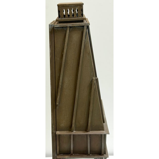 Traditional Pair Architectural Georgian Gothic Bronze Exterior/Interior Wall Sconces For Sale - Image 3 of 18