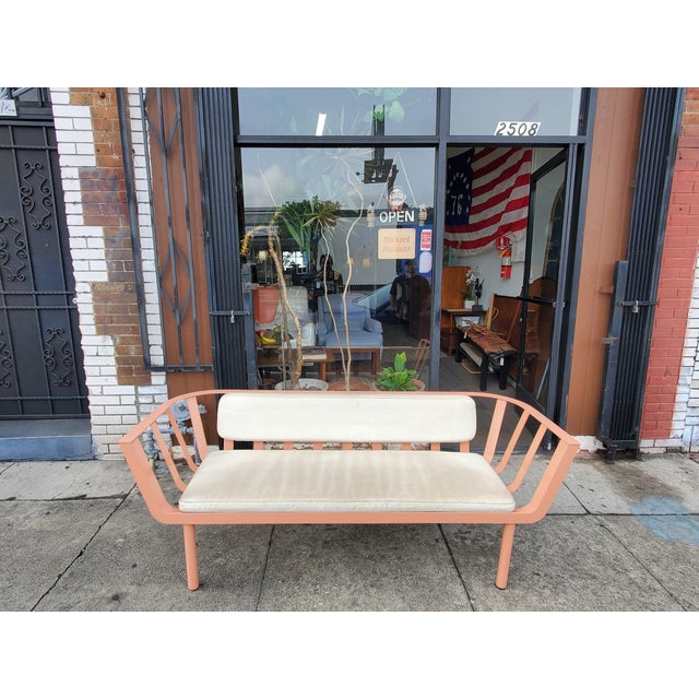 Metal Aluminum Outdoor Bench For Sale - Image 7 of 10