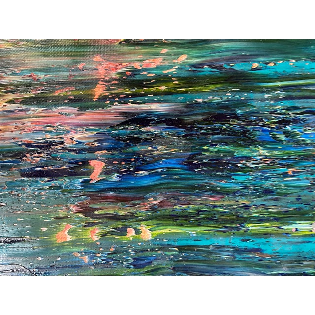 Textile Contemporary Abstract Oil on Canvas "Abstract Informal 2024-2111-1" by Robert Niesse For Sale - Image 7 of 10