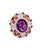 Amethyst Bochic "Orient" Vintage Amethyst & Ruby & Multi Gem Ring 18K & Silver For Sale - Image 8 of 18