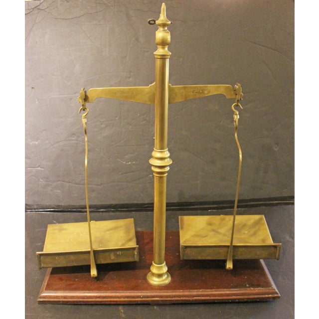 Circa 1900 English Equal Arm Market Scale With Weights For Sale In Raleigh - Image 6 of 12