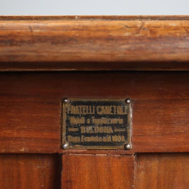 Antique Italian Walnut Desk with Green Inlay, 1900s For Sale - Image 10 of 11
