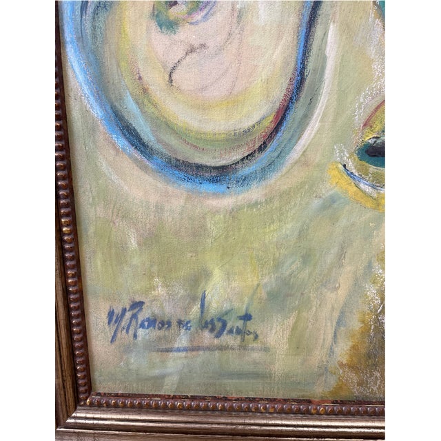Early 21st Century Large Abstract Expressionist Figure Oil Painting by Mishelle Ramos De Los Santos For Sale - Image 5 of 6