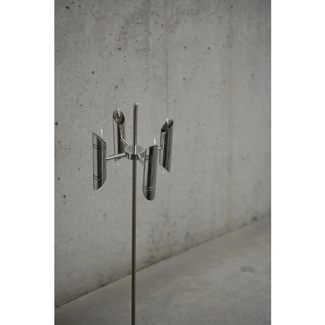 Mid-Century Italian Modern Space Age Chrome Floor Lamp, 1960s For Sale - Image 6 of 15
