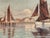 Morning on White Lake Harbor, Lake Michigan, Oil Painting by Fredrick Herman Immer in a Gilded and Linen Frame. Condition:...