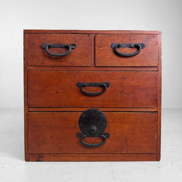 Japanese 4-Drawer Cabinet, 1930s For Sale - Image 13 of 13