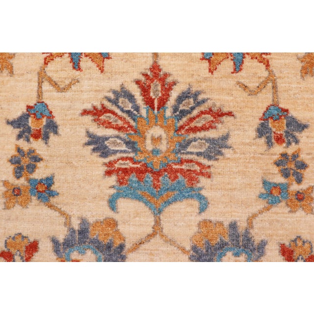 Shabby Chic Ziegler Tan/Rust Wool Runner Rug- 2'1'' X 4'10'' For Sale - Image 4 of 10