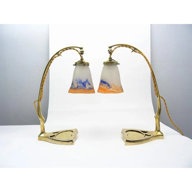 Art Nouveau Table Lamps by David Gueron, 1890s, Set of 2 For Sale - Image 13 of 13
