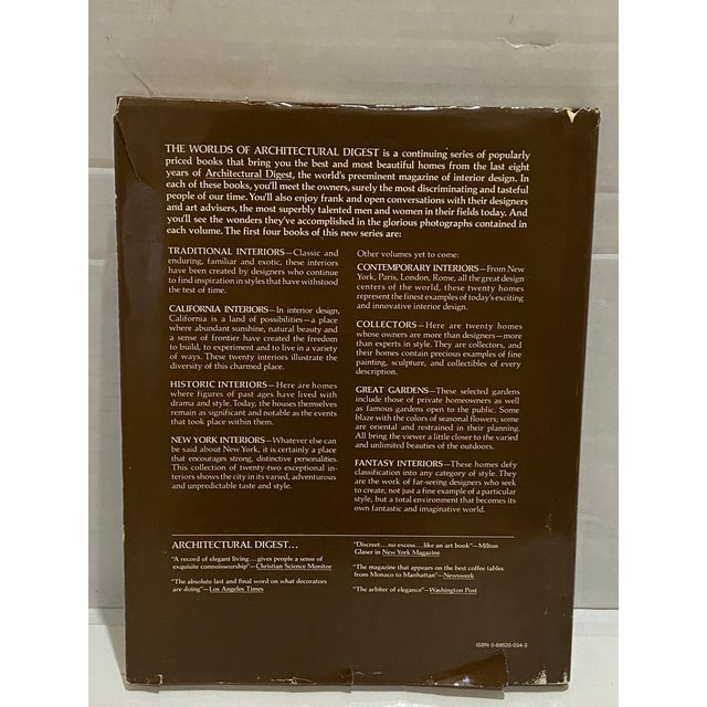 1979 Architectural Digest, “Traditional Interiors”, Coffee Table Book. This vintage book was edited by the 1970s editor-...