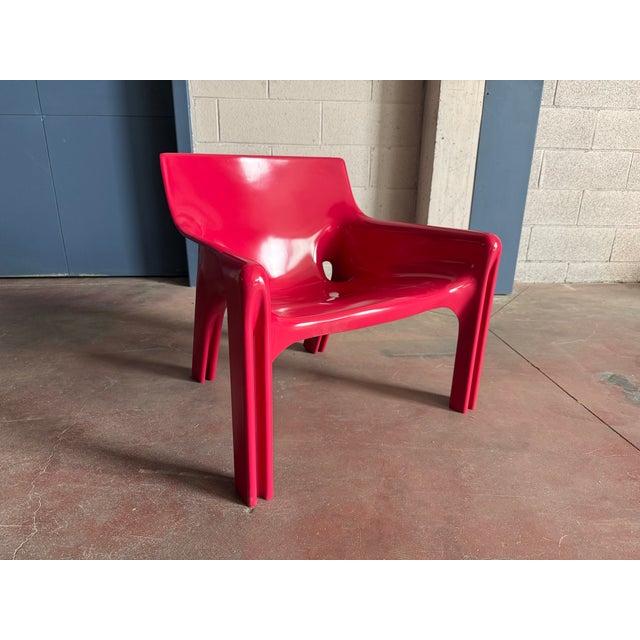 Red Model Vicario Chair by Vico Magistretti for Artemide, 1970s For Sale - Image 9 of 9