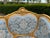 1940 Euro Artisan Louis XVI Gold Beech Damask Sofa Set-5 Pc For Sale - Image 16 of 18