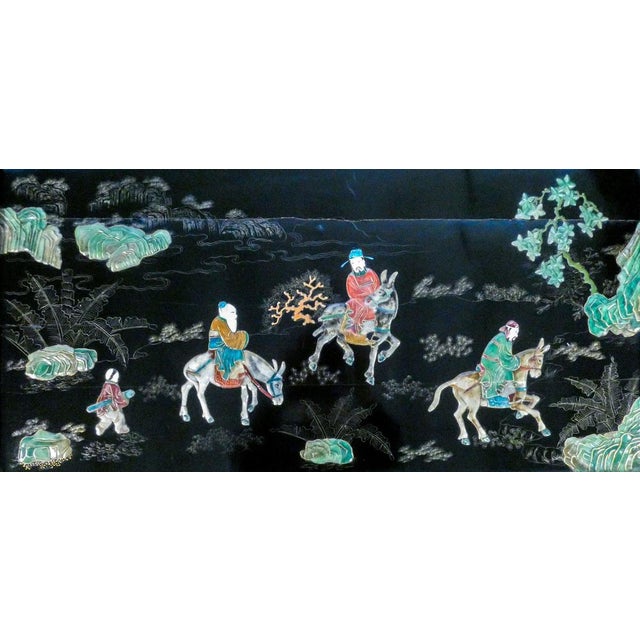 Chinese Low Table with Semiprecious Stone Inlays For Sale - Image 5 of 18