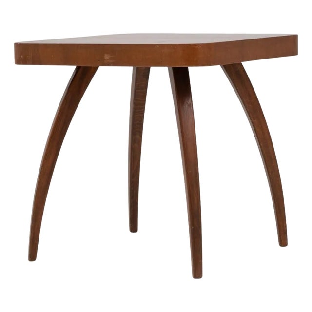 1960s Czech Walnut Spider Table By J. Halabala For Sale