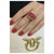 English Bochic “Orient” Vintage Ruby & Diamond Ring Set 18K Yellow Gold & Silver For Sale - Image 3 of 9