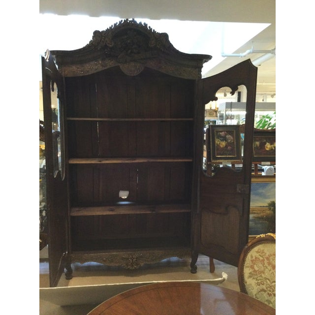 Antique French Oak Armoire, 18th Century For Sale - Image 12 of 13