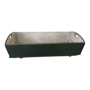Antique 19th Century American Green Wood Trough for Pots or Books