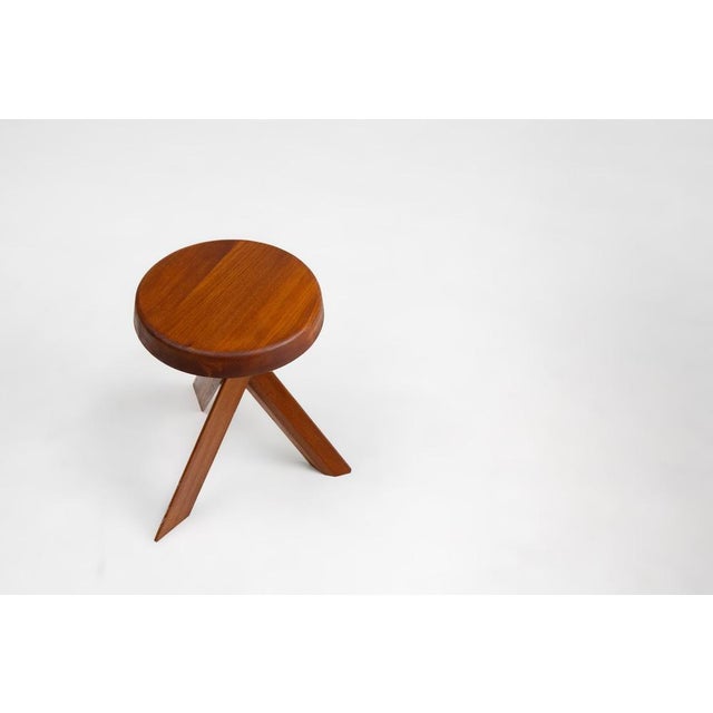 Mid-Century Modern Model S31 Stool in Elm Wood by Pierre Chapo, 1974 For Sale - Image 3 of 14