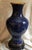 1980s Chinese Blue Cloisonne Floral Enameled Vase 20thC. For Sale - Image 5 of 7