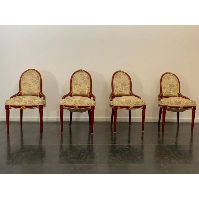 Art Deco Lacquered Tea Chairs, Set of 4 For Sale - Image 3 of 14