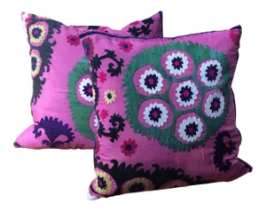 Turkish Suzani Pillows - A Pair