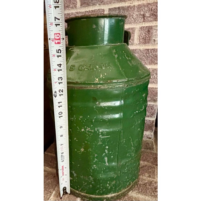 Vintage 5-Gallon Galvanized Steel Petroliana Can For Sale - Image 11 of 11