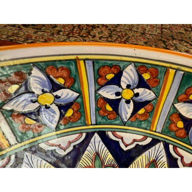 Italian Blue Ceramic Decorative Bowl for Cottura For Sale - Image 9 of 12