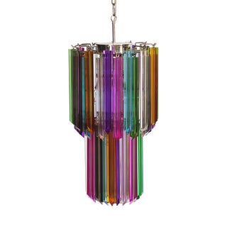 Murano Glass Quadrihedrons Prism Mariangela Pendant, 1980s For Sale