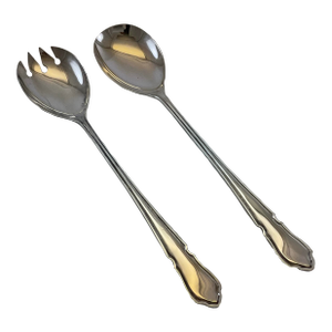 1970s Silver Salad Servers, Du Barry - 2 pcs