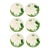 Early 20th Century French Majolica Asparagus & Artichoke Plates - Set of 6 For Sale