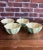 Figurative 1950s Vintage Caldas Portugal Melon Bowls – Green & Cream Majolica - Set of 4 For Sale - Image 3 of 4