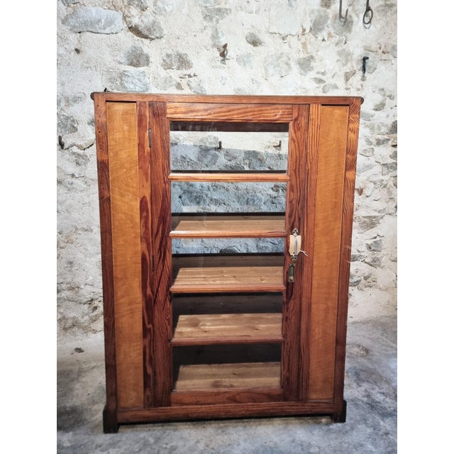 Antique Belgian Display Cabinet in Pine, 1920s For Sale - Image 12 of 16