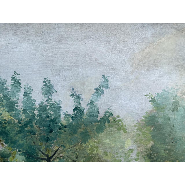 Alexandre Guelle, Flower Garden, 1911, Oil Painting on Canvas, Framed For Sale - Image 10 of 18