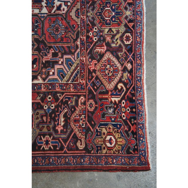 Semi Antique Oriental Tribal Hand Knotted Wool Area Rug Carpet 11' X 13' For Sale - Image 4 of 12