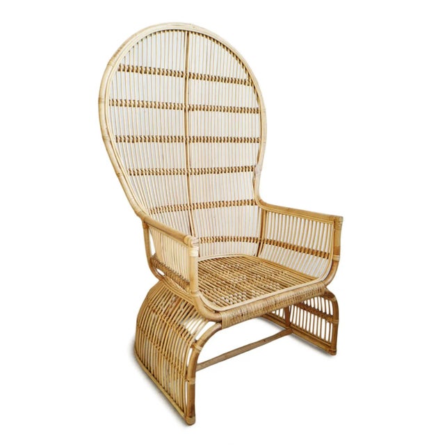 Marco Rattan Arm Chair For Sale - Image 4 of 10