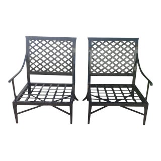 Modern Patio Lounge Chairs - A Pair For Sale