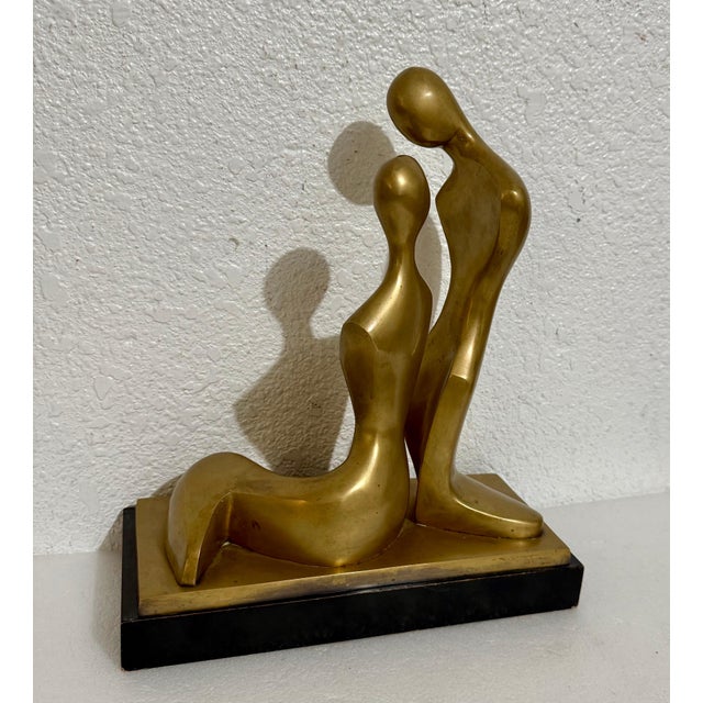 Itzik Ben Shalom, Itzik Benshalom Israeli Bronze Sculpture Homage to Henry Moore Couple of Lovers For Sale In Miami - Image 6 of 13