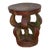 Handcarved Semi-Abstract Painted African Stool For Sale