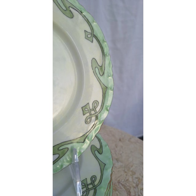 Late 19th Century Last Chance!Antique Austrian Art Nouveau Salad Plates - Set of 5 For Sale - Image 5 of 12