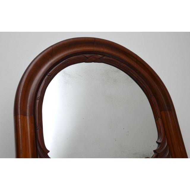 Antique Victorian Carved Walnut Mirror, 1850 For Sale - Image 3 of 9