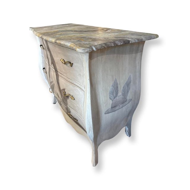 Vintage Italian Hand Painted Chest. For Sale - Image 4 of 6