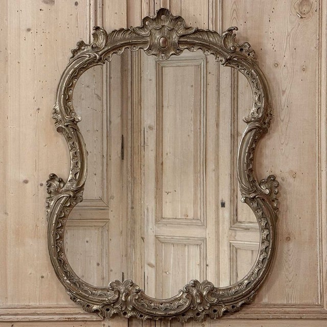 Late 19th Century Italian 19th Century Louis XV Carved Giltwood Mirror For Sale - Image 5 of 15