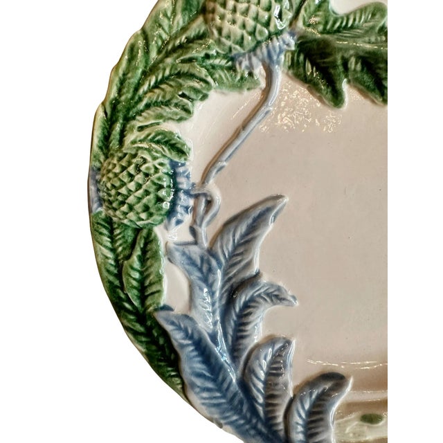 French Majolica Asparagus Plate For Sale - Image 4 of 6