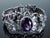 Art deco Sterling Sanborns Mexican Silver Amethyst openwork bracelet For Sale - Image 4 of 8